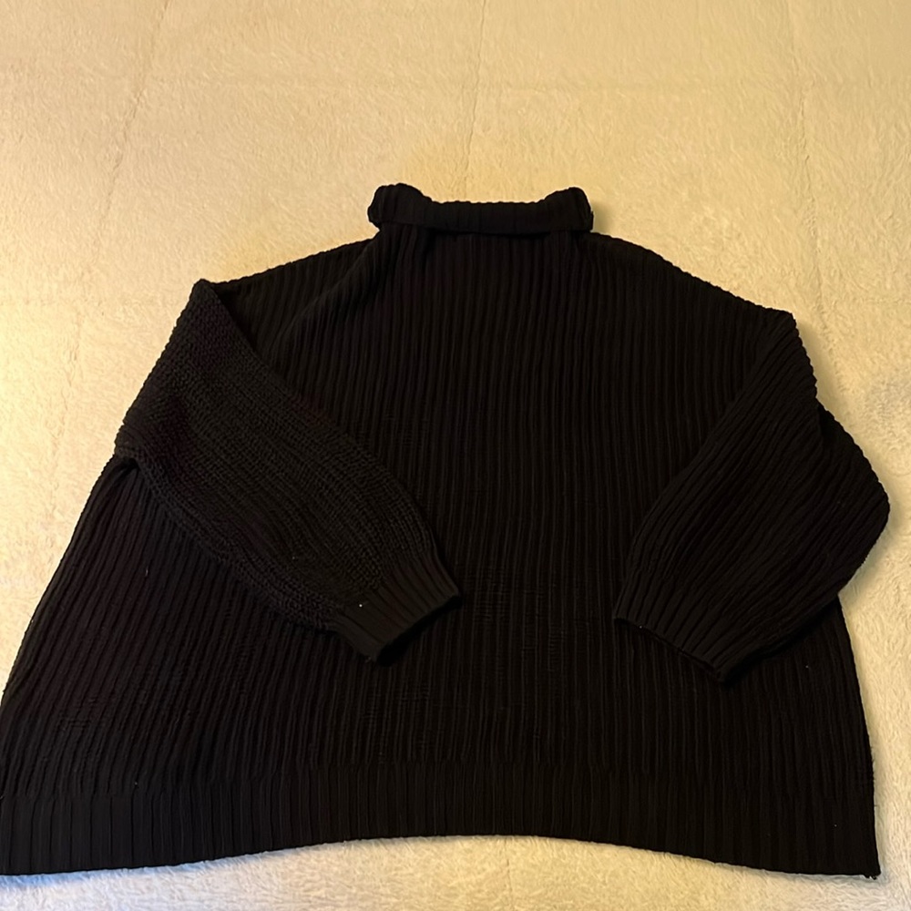 American Eagle black turtleneck knit sweater L/LX